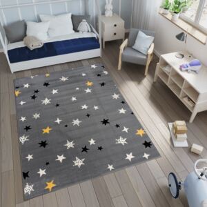 MAXMAX Detský koberec NOX hviezdičky - sivý