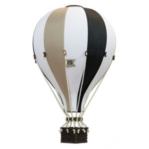 Dekoračný teplovzdušný balón- čierna, biela, béžová - M-33cm x 20cm