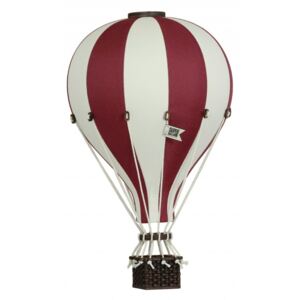 Dekoračný teplovzdušný balón- bordovo biely - M-33cm x 20cm