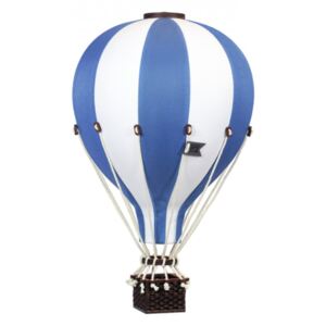 Dekoračný teplovzdušný balón- Modro biely - L-50cm x 30cm
