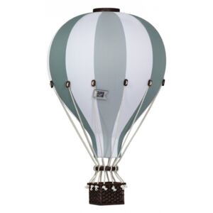 Dekoračný teplovzdušný balón- Zelená, modrá, biela - S-28cm x 16cm