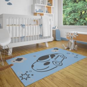 GDmats© -kusový koberec - detský s vlastným menom - auto - light blue, Rozmer 70 x 100 cm, Druh zakončenia Bez obšitia, Material GD 700 Komfort