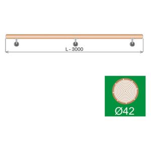 Madlo DUB (OAK), L3000mm pre nerezové zábradlie UMAKOV