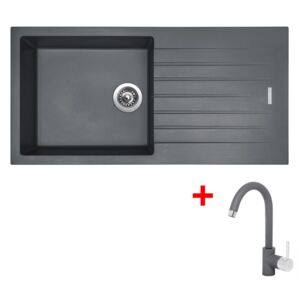 Set Sinks granitový drez PERFECTO 1000 + batéria MIX 35 Titanium