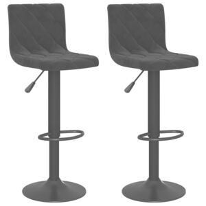 Barové stoličky 2 ks čierne zamatové