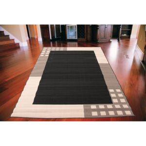 Kusový koberec PP Štvorce čierno sivý, Velikosti 120x170cm