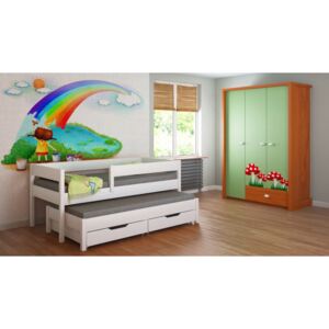 LU Junior 140x70 rozkladacia posteľ pre deti - viac farieb Farba: Biela
