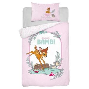 DETEXPOL Obliečky do postieľky Little Bambi pink Bavlna, 100/135, 40/60 cm