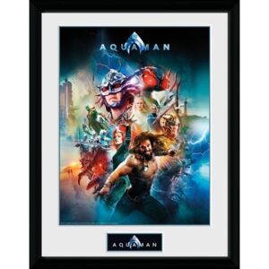 Rámovaný Obraz - Aquaman - Collage