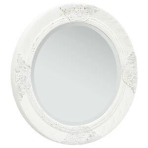 Nástenné zrkadlo v barokovom štýle 50 cm biele