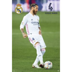 Plagát, Obraz - Real Madrid - Sergio Ramos 2020/2021, (61 x 91,5 cm)