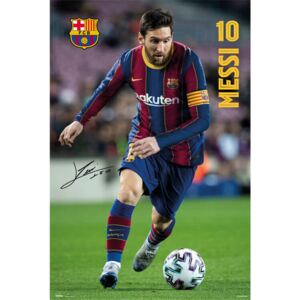 Plagát, Obraz - FC Barcelona - Messi 2020/2021, (61 x 91,5 cm)
