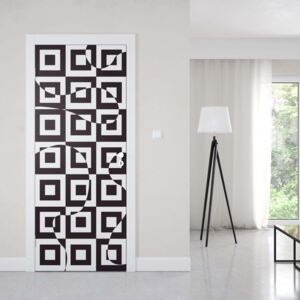 GLIX Fototapeta na dvere - Modern Geometric Pattern Black And White