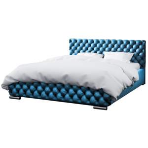 Čalúnená posteľ RAFO + matrac DE LUX, 180x200, gloss velvet 1205