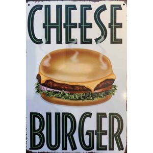 Ceduľa Cheese Burger 30cm x 20cm Plechová tabuľa