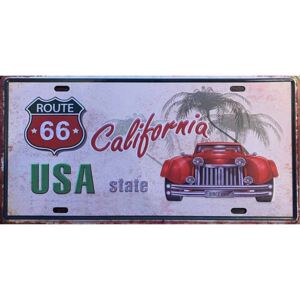Ceduľa značka Route 66 California USA 30,5cm x 15,5cm Plechová tabuľa