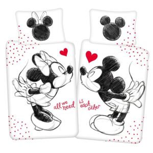 JERRY FABRICS Obliečky Mickey a Minnie All We Need Bavlna, 140/200, 70/90 cm