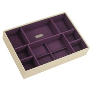 WEBHIDDENBRAND Poschodie šperkovnice Stacker, Krémová/purpurová | Jewellery Box Layers Supersize