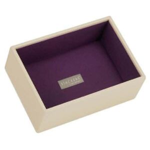 WEBHIDDENBRAND Poschodie šperkovnice Stacker, Krémová/purpurová | Jewellery Box Layers Mini