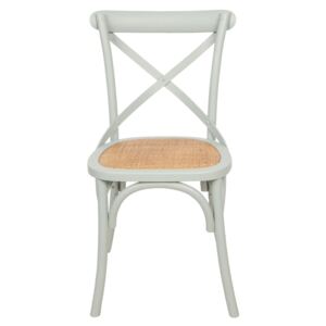 Modrá drevená stolička s patinou retro- 46 * 42 * 87 cm