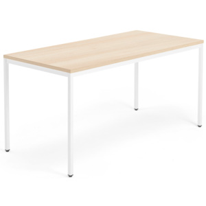 Stôl Modulus 1600x800mm, biela konštrukcia, dub