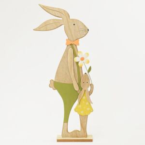 Zajac a zajko dreveny 24x7,5x61,5 cm