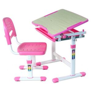 FUN DESK FUN DESK Piccolino Detský písací stôl so stoličkou s regulovateľnou výškou - ružový