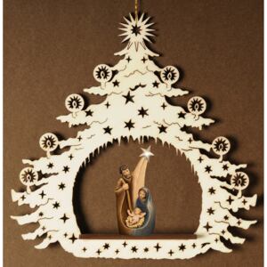 Vianočný stromček so Svätou rodinou a kométou
