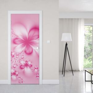 GLIX Fototapeta na dvere - Pink Abstract Design Flowers