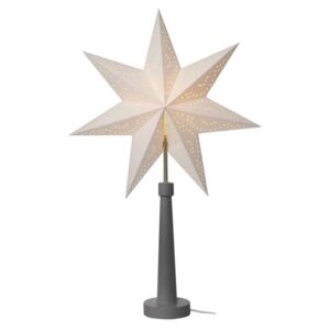 EMOS Lighting| ZY2215| Svietnik na žárovku E14 sivý s pap. hviezdou, 46×70cm, vn