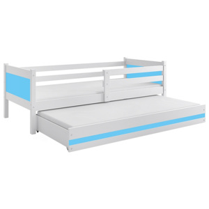 Detská posteľ BALI 2 + matrac + rošt ZADARMO, 190x80 cm, biela, modrá