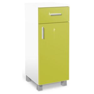 Kúpeľňová skrinka K26 farba korpusu: Bielý, farba dvierok: Lemon lesk