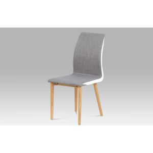 Jedálenská stolička WC-1513B BR2 sivá / biela / dub