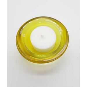 Čajové bezobalové sviečky variant: 1, IBA SVIETNIK, farba svietnika: žltá