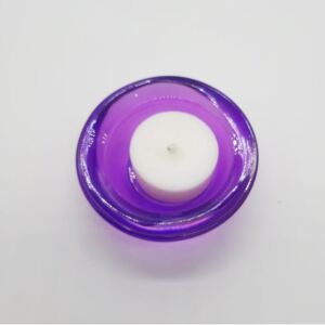 Čajové bezobalové sviečky variant: 1, IBA SVIETNIK, farba svietnika: fialová