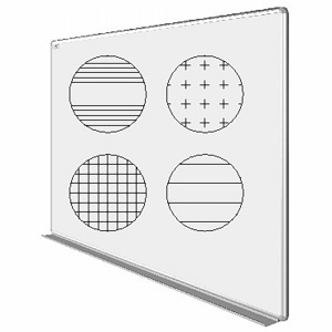 Magnetická tabuľa s odkladacou poličkou MANAŽER L 200 x 100 cm (potlač) - štvorec 100 mm (102001001105)