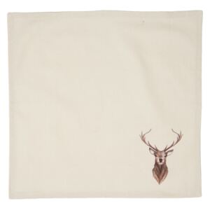 Béžové textilné obrúsky s jeleňom Cosy Lodge - 40 * 40 cm - sada 6ks
