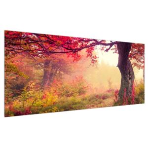Obraz jesennej lesnej krajiny (120x50 cm)