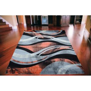 Kusový koberec Fantazie Vlny oranžovo šedý, Velikosti 240x330cm