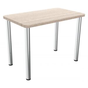 Jedálenský stôl s kovovými nohami 100 x 60 cm dub sonoma