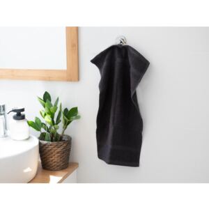 MKLuzkoviny.cz Malý froté uterák 30 × 50 cm ‒ Panama čierny