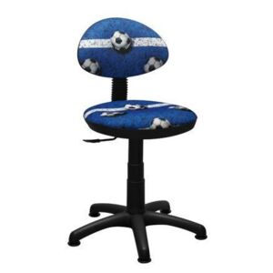 MAXMAX Dětská otočná židle KIERAN - FOTBAL modrá