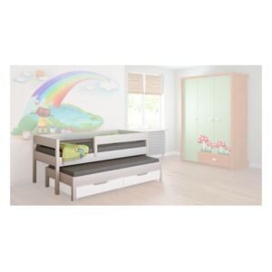 LU Junior 200x90 detská posteľ rozkladacia posteľ Farba: Biela