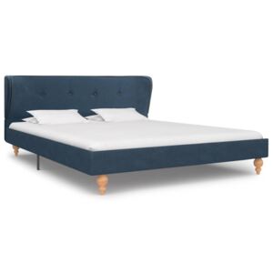 Rám postele modrý látkový 140x200 cm