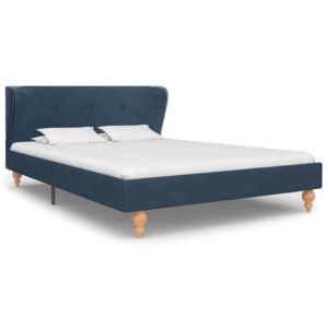 Rám postele modrý látkový 120x200 cm