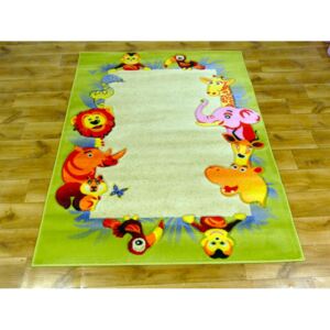 MAXMAX Detský koberec ZOO krémový