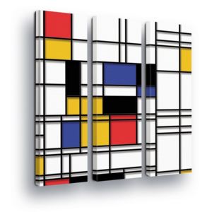 Obraz na plátne - Abstract Quadrants 3 x 30x100 cm