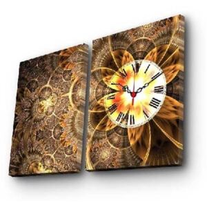Nástenné obrazové hodiny Clock, 60 × 38 cm