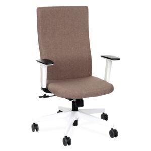 NABBI Timi W Plus kancelárska stolička s podrúčkami hnedá (Medley 08) / biela
