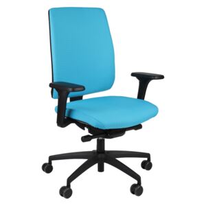 NABBI Velito BT kancelárska stolička s podrúčkami tyrkysová / čierna